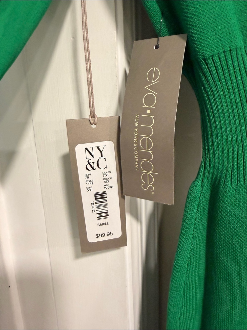 Emerald Green Long Sleeve Midi Dress - Picture 2 of 5